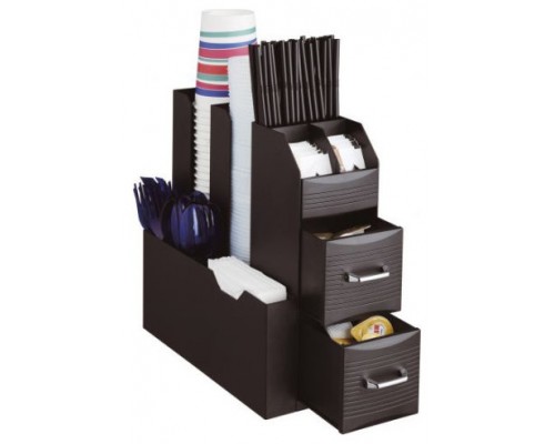 ORGANIZADOR LA HORA DEL CAFÉ 2 CAJONES PARA CÁPSULAS Y VARIOS COMPARTIMENTOS 315X140X290 MM NEGRO ARCHIVO 2000 CD901 NE (Espera 4 dias)